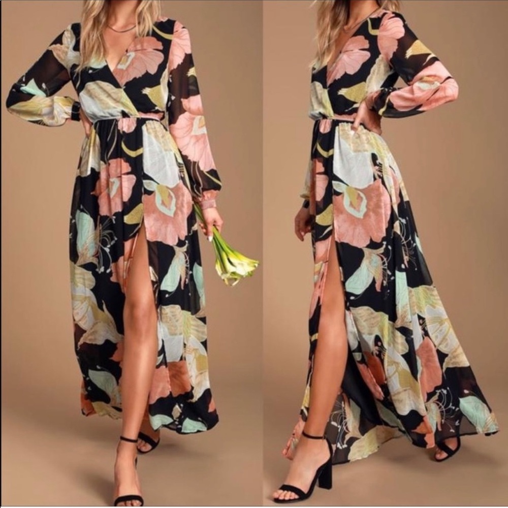 Lulus Floral Maxi-NWT